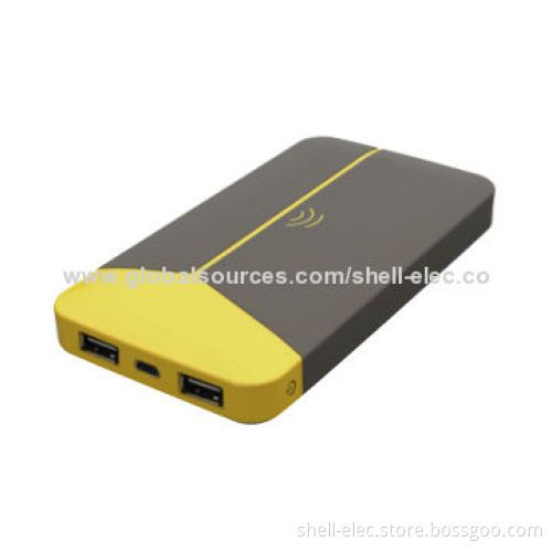 Wireless QI charger with 3500mA power bank place and charge